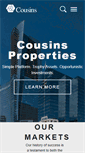 Mobile Screenshot of cousinsproperties.com